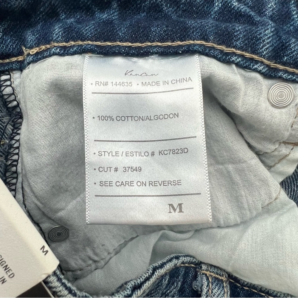 KanCan | Distressed Medium Wash High Rise Denim Shorts NWT Size M - Picture 7 of 8